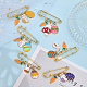 CHGCRAFT 7Pcs 7Styles Easter Safety Pin Brooch Easter Egg Rabbit Carrot Alloy Enamel Charms Safety Pin Brooch Gold Plated Iron Lapel Pins for Jewelry Accessories Easter Party Decoration JEWB-CA0001-22-3