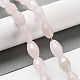 Natürlichen Rosenquarz Perlen Stränge G-P520-C09-01-2