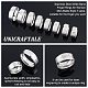 Unicraftale 16 шт. 8 стиля 304 широкие кольца из нержавеющей стали для мужчин и женщин RJEW-UN0002-54P-5
