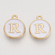Golden Plated Alloy Charms X-ENAM-S118-01R-1