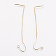 Accessoires de boucles d'oreilles à tige en chaîne en laiton KK-F731-06G-2