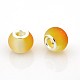 Two Tone Frosted Glass European Beads GPDL-J013-03-1