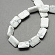 Rectangle Shaped Gemstone Natural Howlite Stone Beads Strands G-S112-23-2