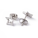 304 Stainless Steel Tiny Hollow Out Star Stud Earrings for Women STAS-A065-01P-2