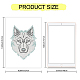 MAYJOYDIY Wolf Iron on Rhinestone Heat Transfer Wolf Head Hot Transfers Patches Animal Bling Iron on Rhinestone Crystal T Shirt Transfer 5.7×7.6inch Clothing Repair Applique for Coat DIY-WH0303-187-2