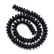 Synthetic Black Stone Bead Spacer Strands G-R359-5x10-01-1-2