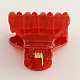 ヘアアクセサリー  プラスチックヘアクリップ  レッド  30x34mm PHAR-R162-02-2