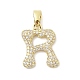 Латунные микро проложить кубического циркония подвески ZIRC-C012-01G-18-1
