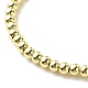 Bracelet en perles rondes en laiton avec fermoir magnétique pour femme BJEW-JB07629-5