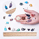 SUNNYCLUE 1 Bag 50pcs 25 Styles Irregular Shape Healing Gemstone Chakra Beads Crystal Stone Charms Pendants with Stainless Steel Snap On Bails & Storage Bag for Necklace Jewellery Making G-SC0001-02P-3