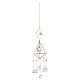 Luna hierro ab color candelabro decoración colgante prisma adornos HJEW-P012-04G-5