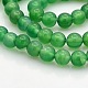 Natural Green Onyx Agate Round Bead Strands G-N0120-38-6mm-1