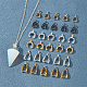 NBEADS 120 Pcs 6 Styles Brass Pendant Pinch Bails KK-NB0002-89-4