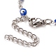 Enamel Horse Eye Link Chains Bracelet BJEW-P271-05P-4