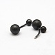 Textured Curved Barbell 316L Surgical Stainless Steel Belly Button Rings AJEW-G008-A-08B-1