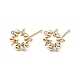 Clear Cubic Zirconia Ring Hoop Earrings EJEW-C028-10G-1