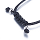 Bracelets de perles tressés en laiton réglables BJEW-F282-29-RS-5