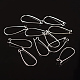Silver Color Plated Brass Hoop Earrings Findings Kidney Ear Wires Making Findings X-EC221-S-4