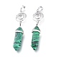 Synthetic Malachite Pointed Big Pendants G-D0021-01P-04-3