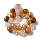 Quartz hématoïde jaune naturel/fils de perles de quartz guérisseur doré G-B028-B08-3