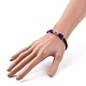 Japanese Seed Column with Evil Eye Beaded Bracelet with Cowhide Cords for Women BJEW-JB09078-01-3