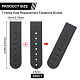 BENECREAT 48 Pairs Black Plastic Snapback Strap with 7 Holes FIND-BC0003-50-2