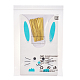 プラスチックキャンディーバッグ  ウサギ耳バッグ  ギフトバッグ  両面印刷  ワイヤーツイストタイ付き  ダークシアン  バッグ：22.5x14センチメートル  ネクタイ：8x0.4cm ABAG-YW0001-02E-2