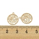Brass Etched Metal Embellishments Charms KKC-D001-19KCG-3