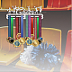Espositore da parete con porta medaglie in ferro a tema sportivo ODIS-WH0024-026-7