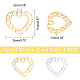 DICOSMETIC 12Pcs 2 Colors Stainless Steel Hollow Lovely Heart Filigree Joiners Pendants Hypoallergenic Locket Charms Metal Hollow Flat Smooth Pendants for Jewelry Making DIY STAS-DC0004-73-3