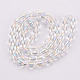 Electroplate Transparent Glass Beads Strands EGLA-T020-11-A02-2