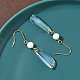 Серьги-подвески из нержавеющей стали 304 с гальваническим покрытием и кристаллами EJEW-Z129-21G-02-3