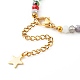 Bracelets de perles de verre galvanoplastie BJEW-JB06358-5