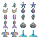 Chgcraft 20 шт. 10 стиля океан пляжные подвески цвета радуги подвески из сплава панцирь черепахи подвески в виде краба подвески для ювелирных изделий ожерелье браслет изготовление сережек FIND-CA0005-81-1