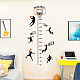 Sticker mural tableau de croissance en hauteur en pvc DIY-WH0232-020-6