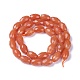 Rosso naturale perline avventurina fili G-I225-21-2