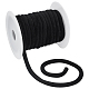 OLYCRAFT 11 Yards 8mm Soft Velvet Round Cord Black Velvet Cord String Velvet Ribbon Velvet Craft Thread Cord Trim with Spool for Choker Necklace Jewelry Making Sewing Accessories Christmas Wrapper OCOR-OC0001-13-1