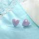 Hypoallergenic Bioceramics Zirconia Ceramic Heart Stud Earrings EJEW-C065-02B-2