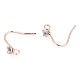 Brass Earring Hooks KK-I681-14-3