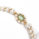 Bracelet en perles de verre et coquillage BJEW-TA00180-01-2