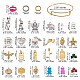 Kit per la creazione di braccialetti con ciondolo di parole fai da te DIY-SZ0008-09-2