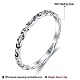 925 стерлингового серебра кольца перста RJEW-BB48501-8-2