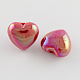 AB Color Plated Acrylic Heart Beads for Bubblegum Necklace PACR-R201-20x21mm-06-1