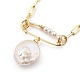 Collane naturale ciondolo perla NJEW-JN03017-01-3