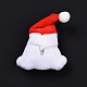 綿人形飾りアクセサリー  不織布とベルベットの発見  DIYブローチ用  バッグ  靴下  スカーフ  クリスマスのために  サンタクロース  ホワイト  63x55x23mm DIY-A027-12-3