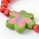 Children's Day Gift Lovely Butterfly Kids Wood Beaded Stretch Bracelets BJEW-JB02017-01-3