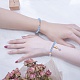 4 pièces 4 bracelets extensibles en jade de malaisie naturelle et citrine synthétique de style sertis de perles de verre BJEW-SW00105-03-4