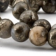 Chapelets de perles de pyrite naturelle  X-G-G839-01-6mm-3