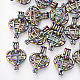 Plated Alloy Bead Cage Pendants PALLOY-S119-064-2