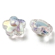 Perlas de acrílico transparentes iridiscentes arco iris chapado uv OACR-C007-03A-2